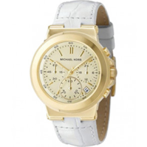 Horlogeband Michael Kors MK5224 Leder Wit 22mm