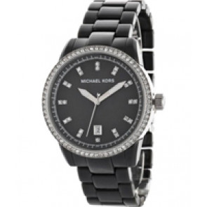 Horlogeband Michael Kors MK5370 Kunststof/Plastic Antracietgrijs 18mm