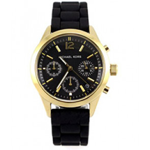 Horlogeband Michael Kors MK5408 Silicoon Zwart 18mm