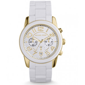 Horlogeband Michael Kors MK5889 Silicoon Wit 22mm