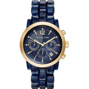 Horlogeband Michael Kors MK6236 Kunststof/Plastic Blauw 22mm