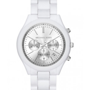 Horlogeband Michael Kors MK6254 Kunststof/Plastic Wit 20mm