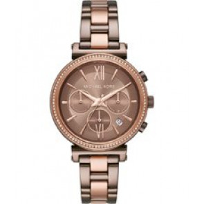 Horlogeband Michael Kors MK6696 Roestvrij staal (RVS) Bruin 16mm