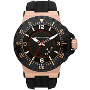Horlogeband Michael Kors MK7062 Silicoon Zwart