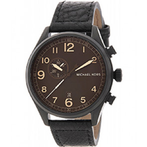 Horlogeband Michael Kors MK7069 Leder Zwart 22mm
