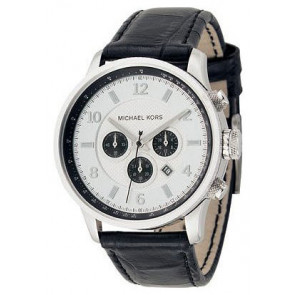 Horlogeband Michael Kors MK8073 Leder Zwart 24mm