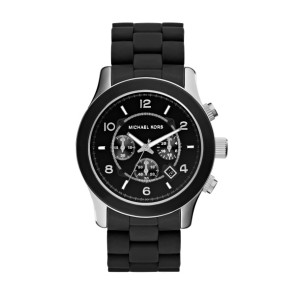 Horlogeband (Band + Kastcombinatie) Michael Kors MK8107 Kunststof/Plastic Zwart