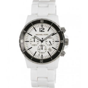 Horlogeband Michael Kors MK8127 Kunststof/Plastic Wit 23mm