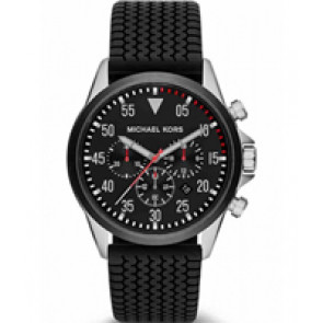 Horlogeband Michael Kors MK8334 Silicoon Zwart 22mm