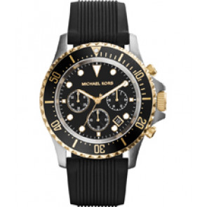 Horlogeband Michael Kors MK8366 Silicoon Zwart 24mm