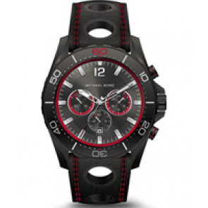 Horlogeband Michael Kors MK8420 Leder Zwart 24mm