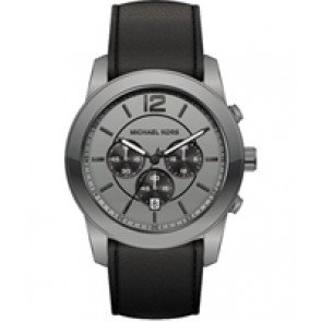Horlogeband Michael Kors MK8434 Leder Zwart 24mm