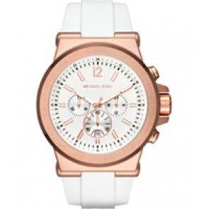 Horlogeband Michael Kors MK8492 Silicoon Wit 28mm