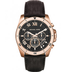 Horlogeband Michael Kors MK8544 Leder Zwart 24mm