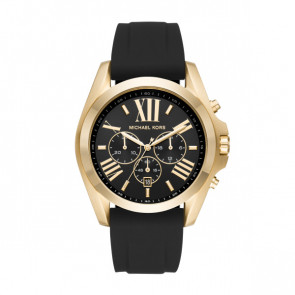 Horlogeband Michael Kors MK8578 Silicoon Zwart 24mm