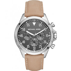 Horlogeband Michael Kors MK8616 Leder Beige 22mm