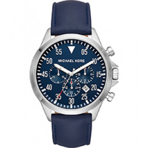 Horlogeband Michael Kors MK8617 Leder Blauw 22mm