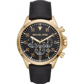 Horlogeband Michael Kors MK8618 Leder Zwart 22mm