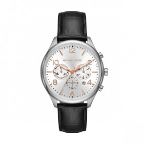Horlogeband Michael Kors MK8635 Leder Zwart 22mm