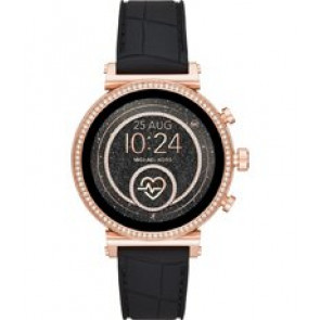 Horlogeband Michael Kors MKT5069 Leder/Textiel Zwart 18mm
