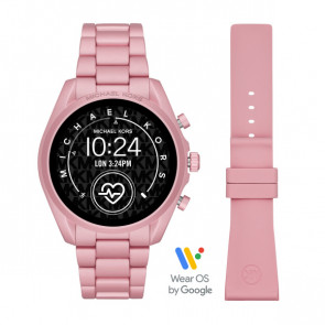 Horlogeband Smartwatch Michael Kors MKT5098 Aluminium Roze 22mm