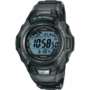 Horlogeband Casio MTG-910DJ-2 Staal Zwart 15mm