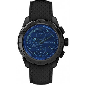 Horlogeband Nautica NAI21504 Kunststof/Plastic Zwart