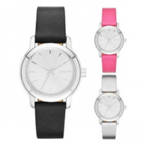 Horlogeband DKNY NY2269 Pink Leder Roze