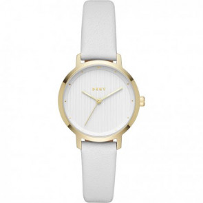 Horlogeband DKNY NY2677 Leder Wit 14mm