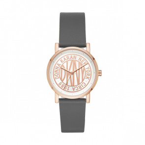 Horlogeband DKNY NY2764 Leder Grijs 18mm