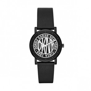 Horlogeband DKNY NY2765 Leder Zwart 18mm