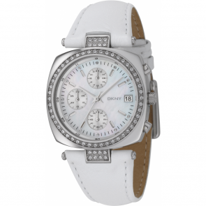 Horlogeband DKNY NY4909 Leder Wit 9mm