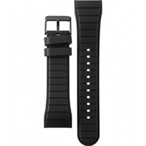 Horlogeband Pulsar PQ2017X1 Rubber Zwart 24mm