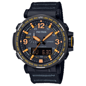 Horlogeband Casio PRG-600Y-1ER Nylon/perlon Zwart