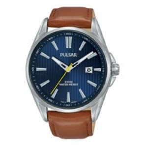 Horlogeband Seiko VJ42-X265 / PS9607X1 Leder Cognac 22mm