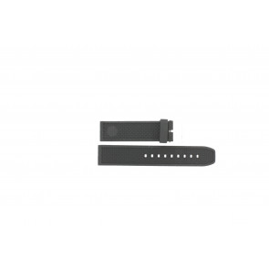 Horlogeband Universeel PU103 Rubber Zwart 22mm