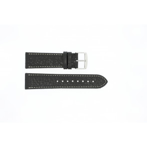 Horlogeband Universeel 307L.01 XL Leder Zwart 22mm