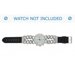 Horlogeband 830.01.20 Short (70x40mm) Leder Zwart 20mm + standaard stiksel
