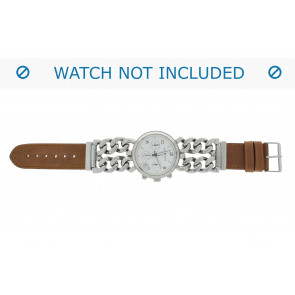 Horlogeband 830.03.22 Short (70x40mm) Leder Bruin 22mm + standaard stiksel