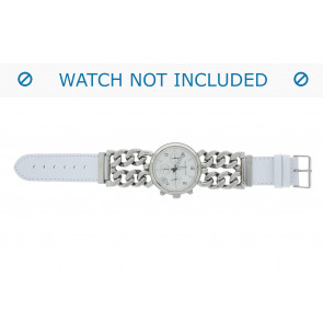 Horlogeband Universeel 830.09.20 Short (70x40mm) Leder Wit 20mm
