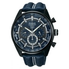 Horlogeband Pulsar VS75-X004 / PX5043X1 Nylon/perlon Blauw 24mm