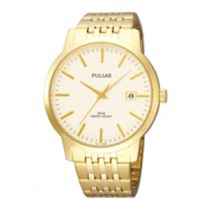 Horlogeband Seiko PXH866X1 / VX42-X330 Staal Doublé 20mm