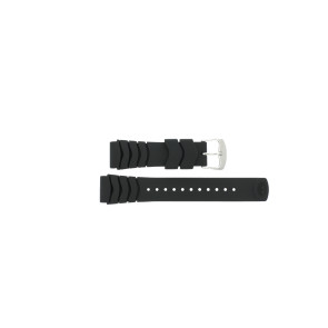 Horlogeband Pulsar V145-X010 / PUA115X1 / PZ040X Rubber Zwart 22mm