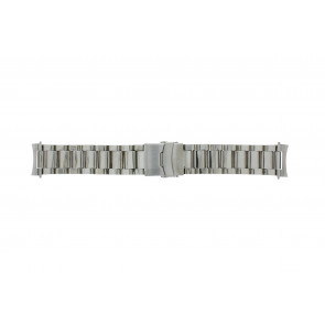 Horlogeband QQ22STROU Staal Zilver 22mm