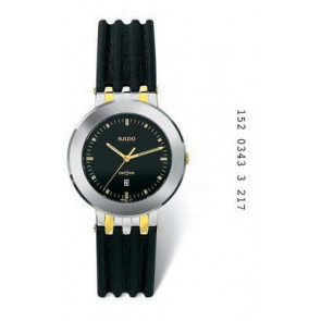 Horlogeband Rado 15203433 / R14343175 / R070870910 Leder Zwart 18mm