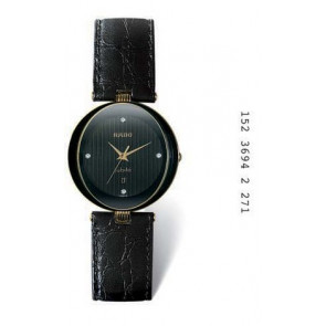 Horlogeband Rado R41694715 / 01.152.3694.2.271 / R070871410 Leder Zwart 4mm