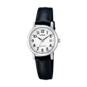 Horlogeband Lorus VJ22-X1530 / RH765AX9 / RHU010X Leder Zwart 13mm