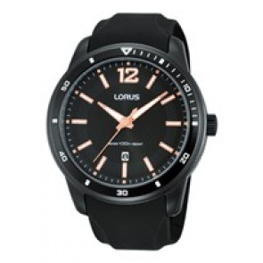 Horlogeband Lorus PC32-X063 / RH947DX9 Rubber Zwart