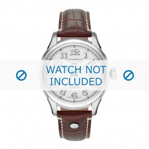 Roamer horlogeband 545660-41-16-05 Leder Bruin 18mm + wit stiksel