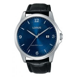 Horlogeband Lorus VJ42-X041 / RS909CX9 / RQ169X Leder Zwart 20mm